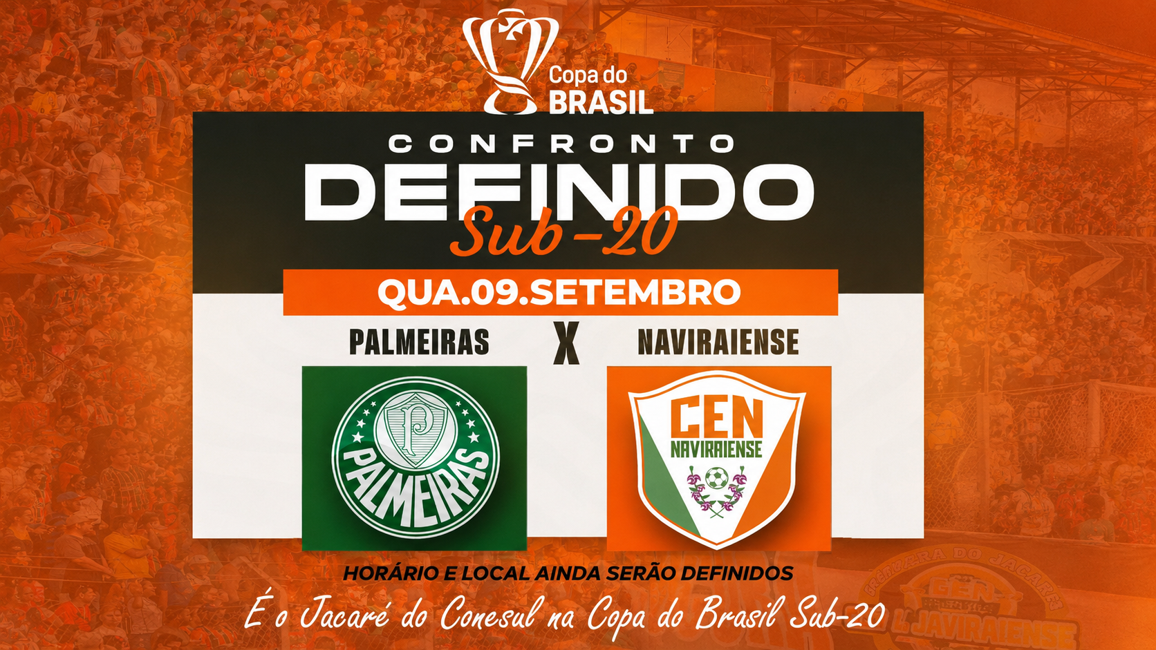 Naviraiense encara o Palmeiras na estreia da Copa do Brasil Sub-20